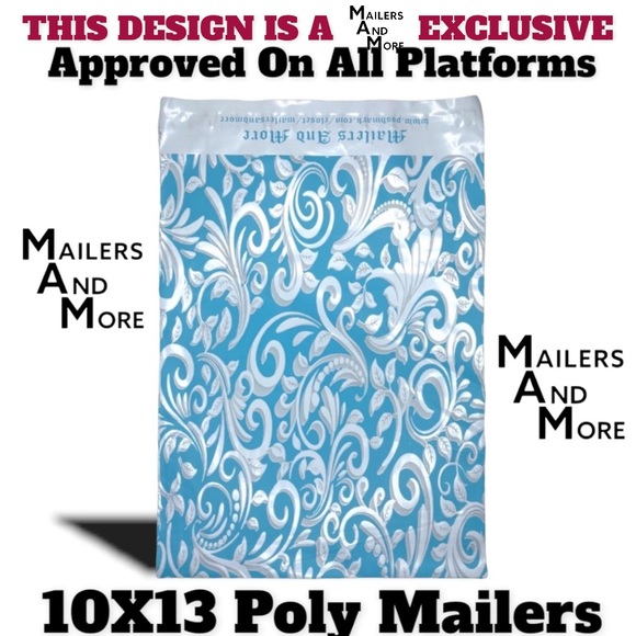 25 10X13 Poly Mailers White Swirl PRICE IS FIRM - Picture 6 of 10